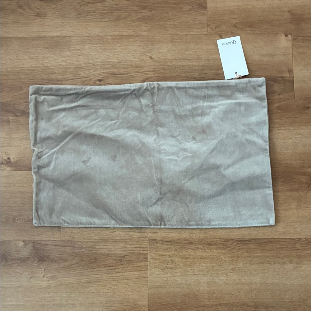 Quince‎ Taupe Velvet Pillow Cover